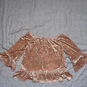 Sanctuary off the shoulder velvet top